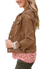 Load image into Gallery viewer, Uqnaivs  Women&#39;s Classic Fit Button-Down Long Sleeve Stretch Denim Trucker Jacket