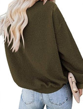 Load image into Gallery viewer, Uqnaivs  Women&#39;s Woolen Fleece Pullover Casual Round Neck Long Sleeve Sweater