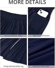 Load image into Gallery viewer, Uqnaivs  Women&#39;s High Waist Loose Wide Leg Pants Casual Flared Pants Pleated Elastic Waist Pants