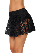 Load image into Gallery viewer, Uqnaivs Women&#39;s High Waist Tiered Lace Crochet Swim Skirt Swimsuit Bikini Bottom