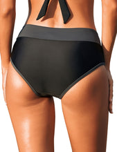 Load image into Gallery viewer, Uqnaivs Women&#39;s Printed Colorblock Waistband Bikini Bottom Swimsuit Brief Shorts