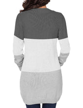 Load image into Gallery viewer, Uqnaivs Womens Open Front Long Sleeves Pocket Button Cable Knit Sweater Cardigan
