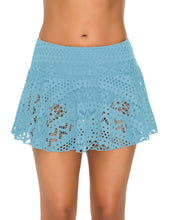 Load image into Gallery viewer, Uqnaivs Women&#39;s High Waist Tiered Lace Crochet Swim Skirt Swimsuit Bikini Bottom