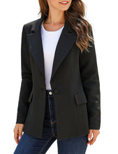 Load image into Gallery viewer, Uqnaivs Women&#39;s Lapel Blazer Suit Button Long Sleeve Pocket Work Office Jacket