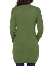 Load image into Gallery viewer, Uqnaivs Womens Open Front Long Sleeves Pocket Button Cable Knit Sweater Cardigan